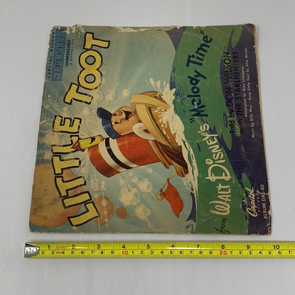 Vintage LITTLE TOOT by WALT DISNEY’S MELODY TIME record cover (only!) no record - Picture 4 of 16
